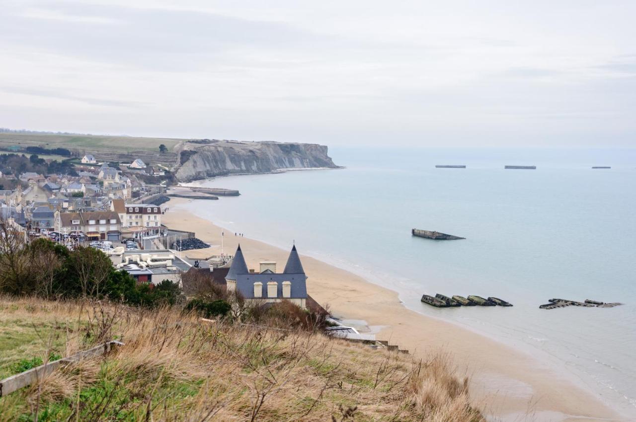 Les Heures Tranquilles - Vue Mer - 50M De La Plage Saint-Come-de-Fresne Exterior photo
